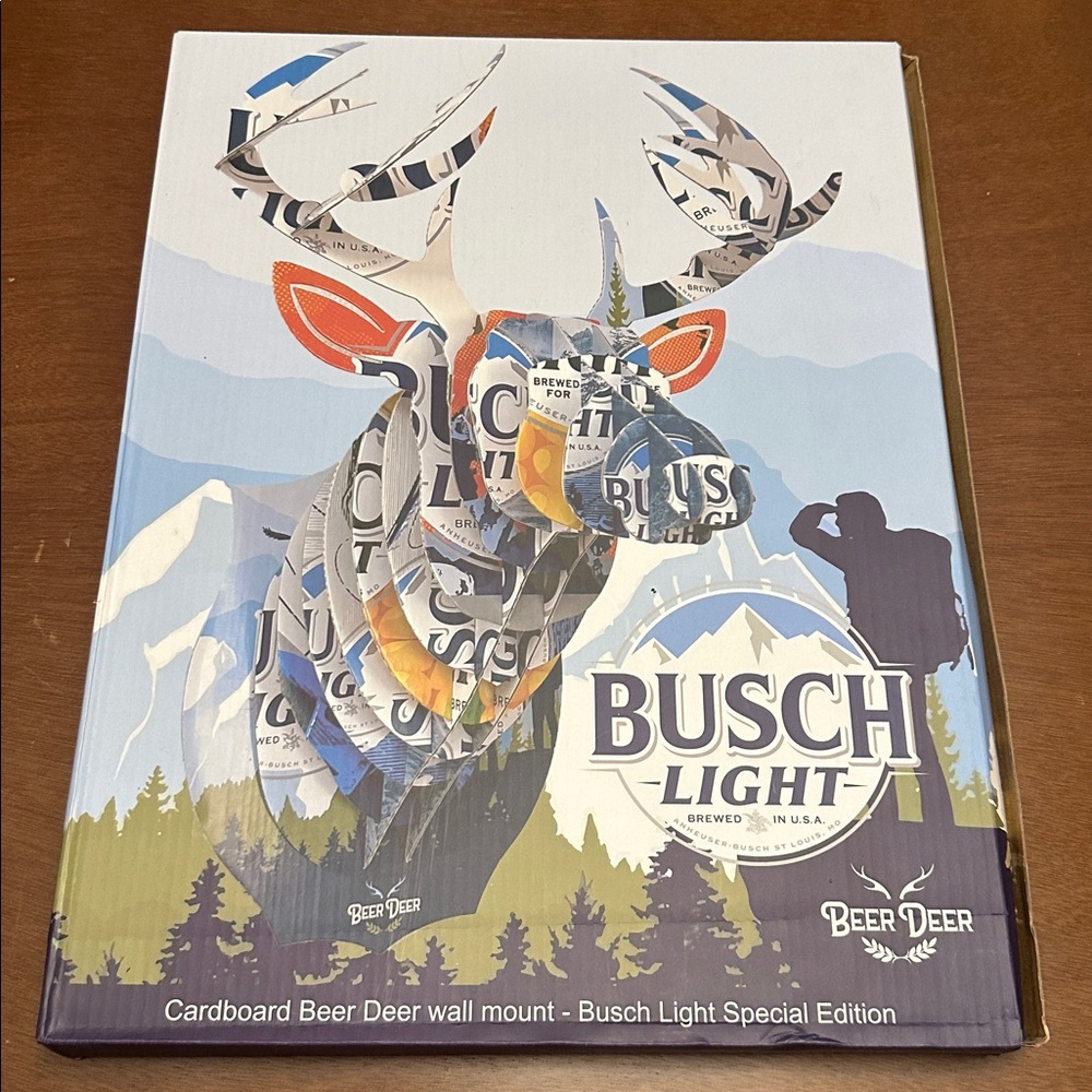 Beer Deer Busch Light Deer Head | 3D Cardboard Mount Wall Art | Man Cave…